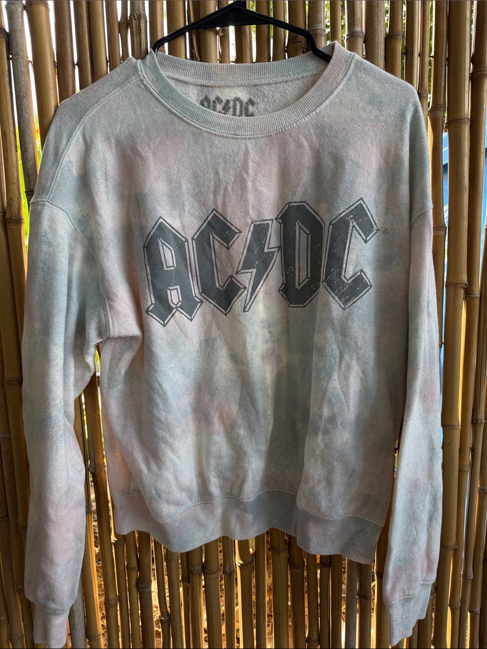 AC/DC Pastel Tie-Dye Crewneck Sweatshirt - Women's Light Multi